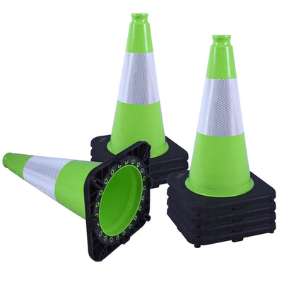 Lightweight Black Base Economy Traffic Cones