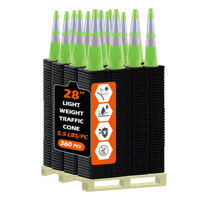 Heavy-Duty PVC Traffic Cones with Reflective Stripe