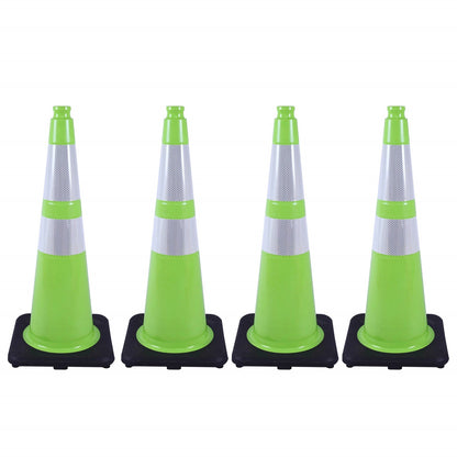 Heavy-Duty PVC Traffic Cones with Reflective Stripe