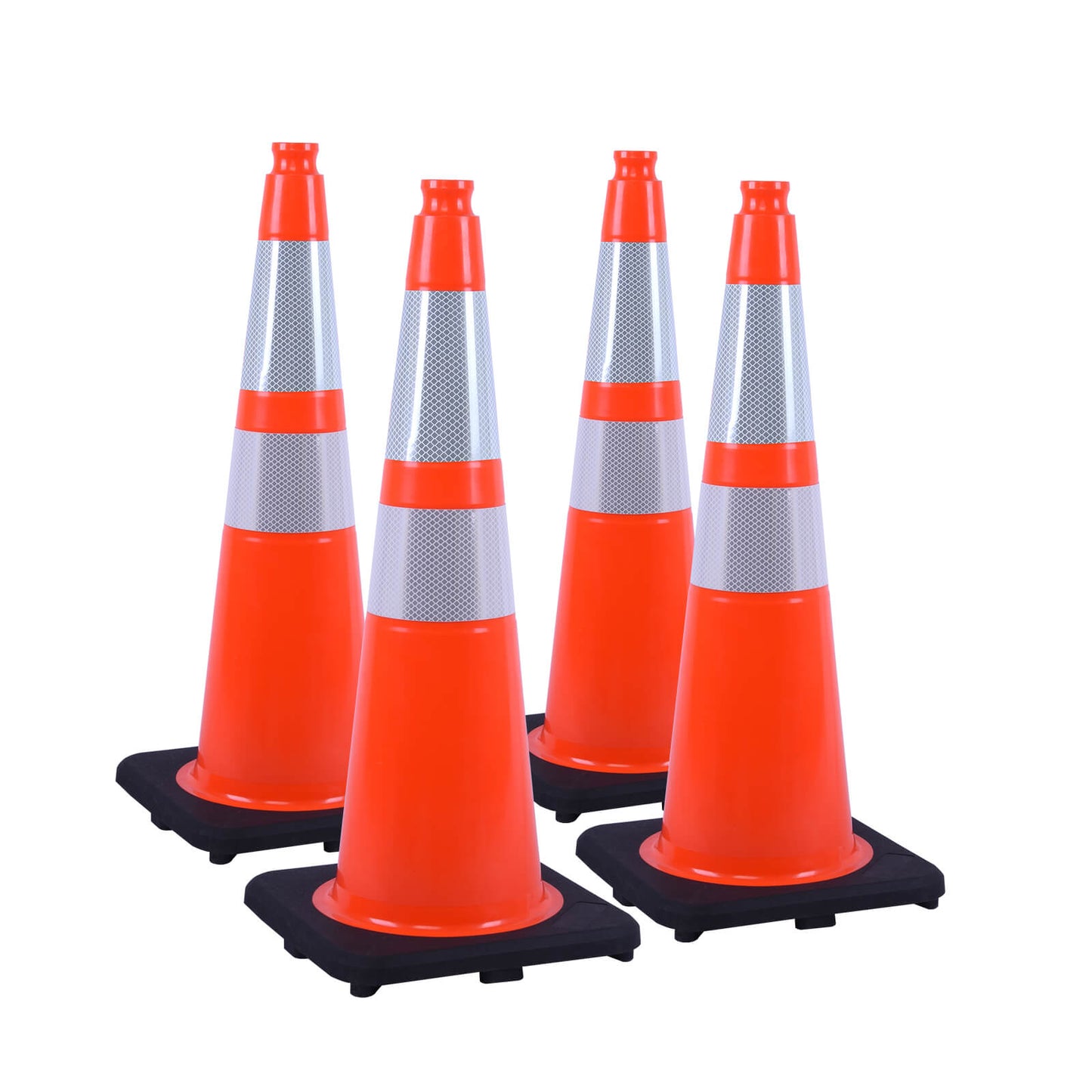 Heavy-Duty PVC Traffic Cones with Reflective Stripe