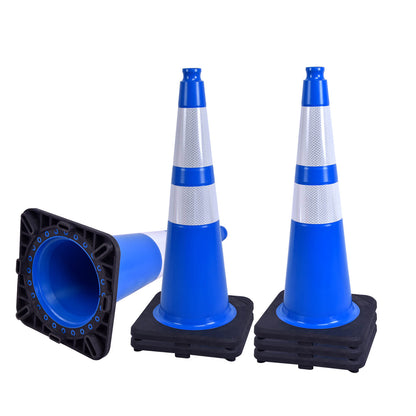 Heavy-Duty PVC Traffic Cones with Reflective Stripe