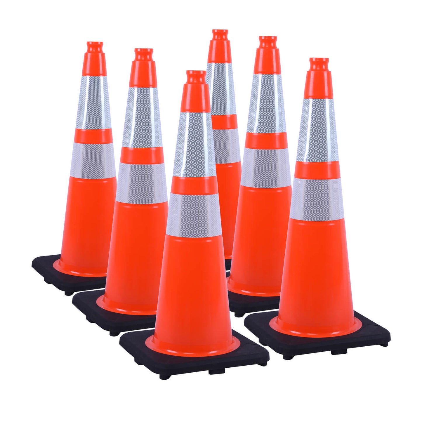 Heavy-Duty PVC Traffic Cones with Reflective Stripe