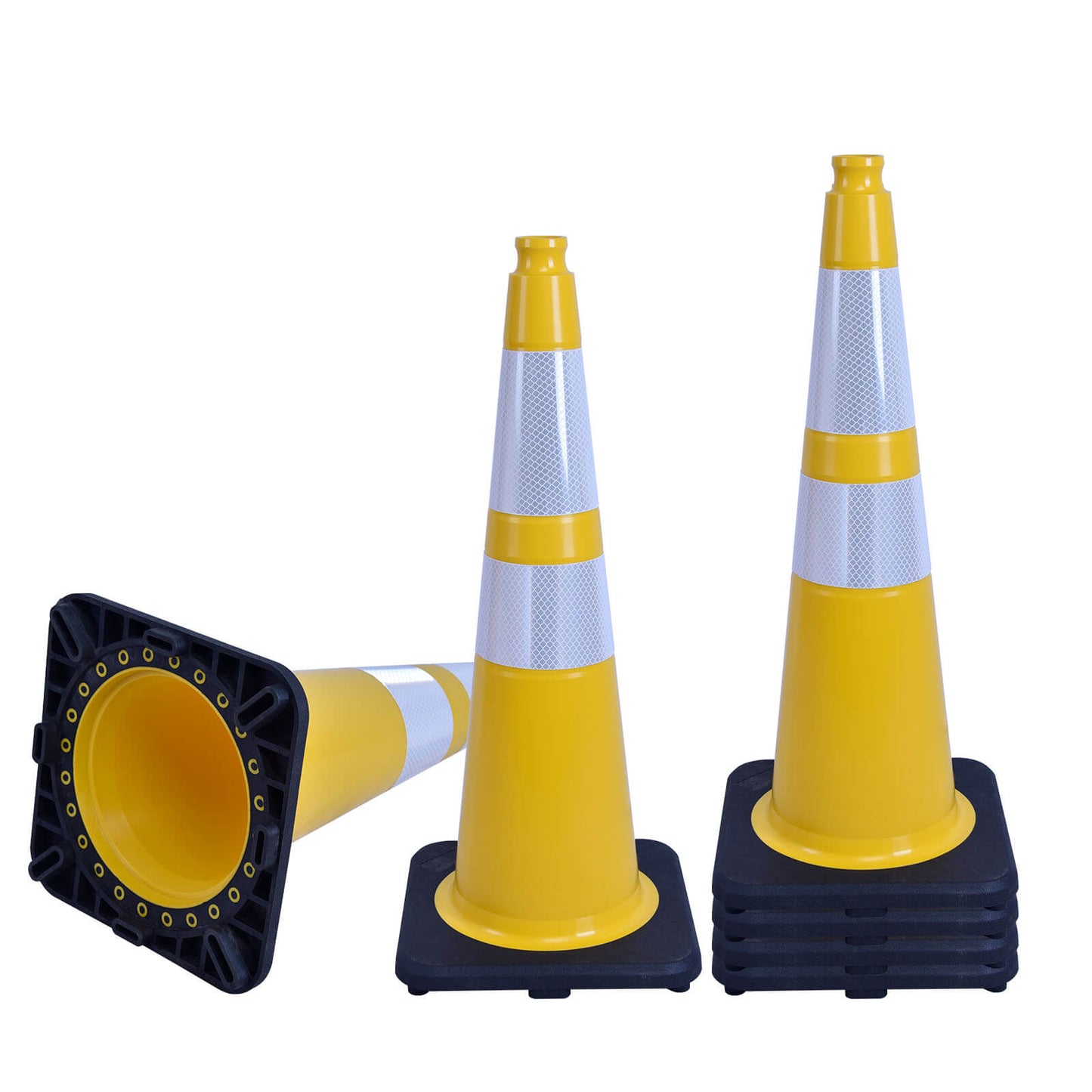 Lightweight Black Base Economy Traffic Cones