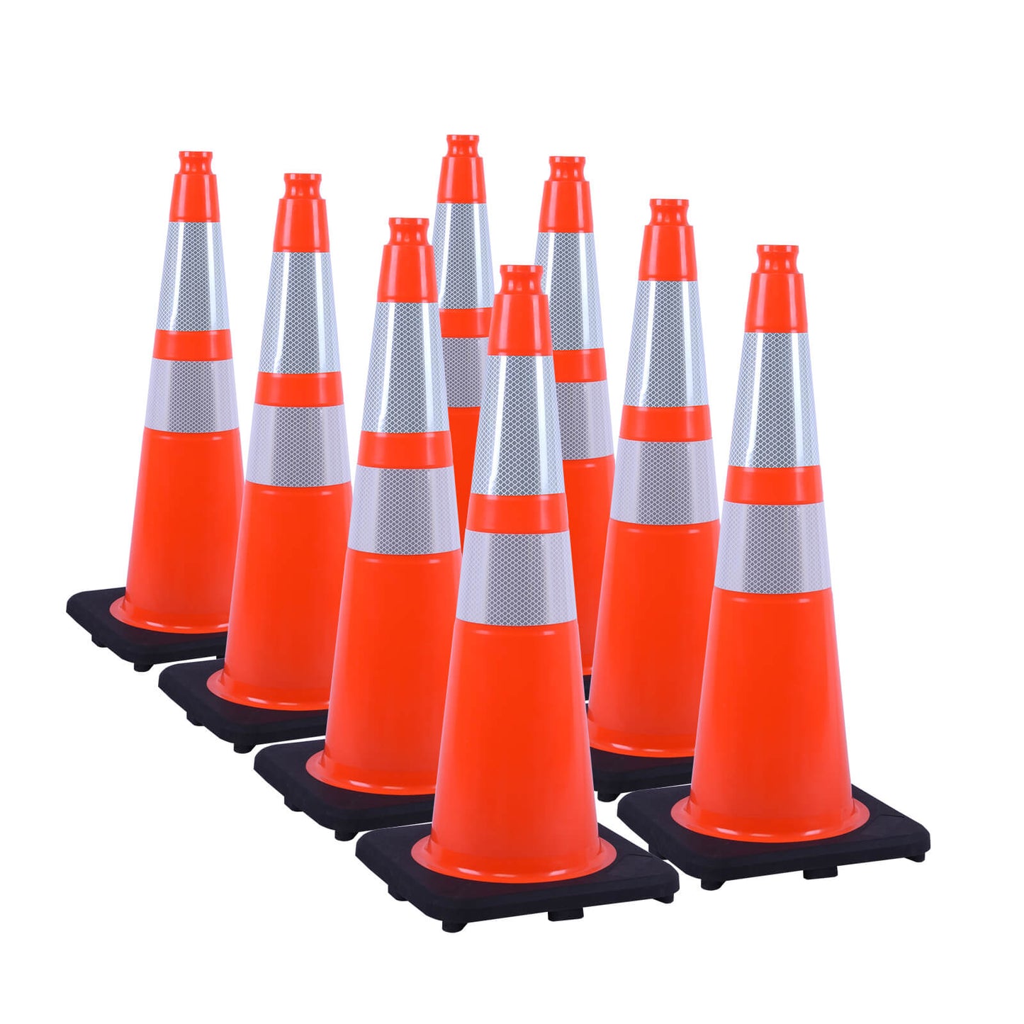 Heavy-Duty PVC Traffic Cones with Reflective Stripe