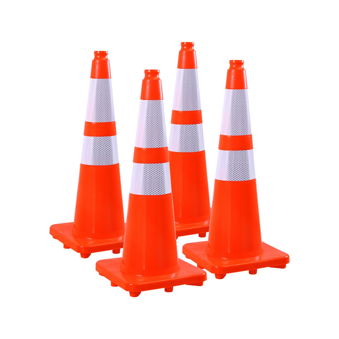 Solid Orange Economy Traffic Cones