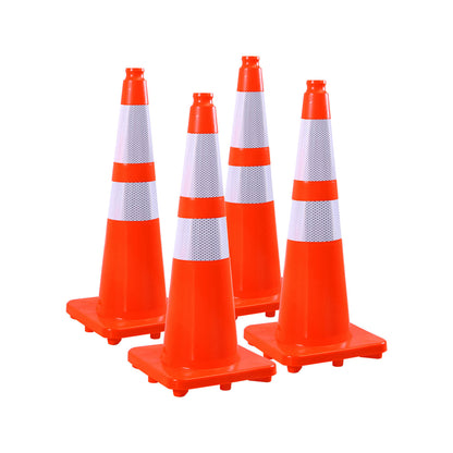 Flexible PVC Traffic Cone 12 - 28Inch with Reflective Collar