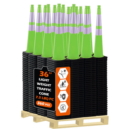 Heavy-Duty PVC Traffic Cones with Reflective Stripe