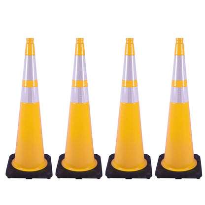 Heavy-Duty PVC Traffic Cones with Reflective Stripe