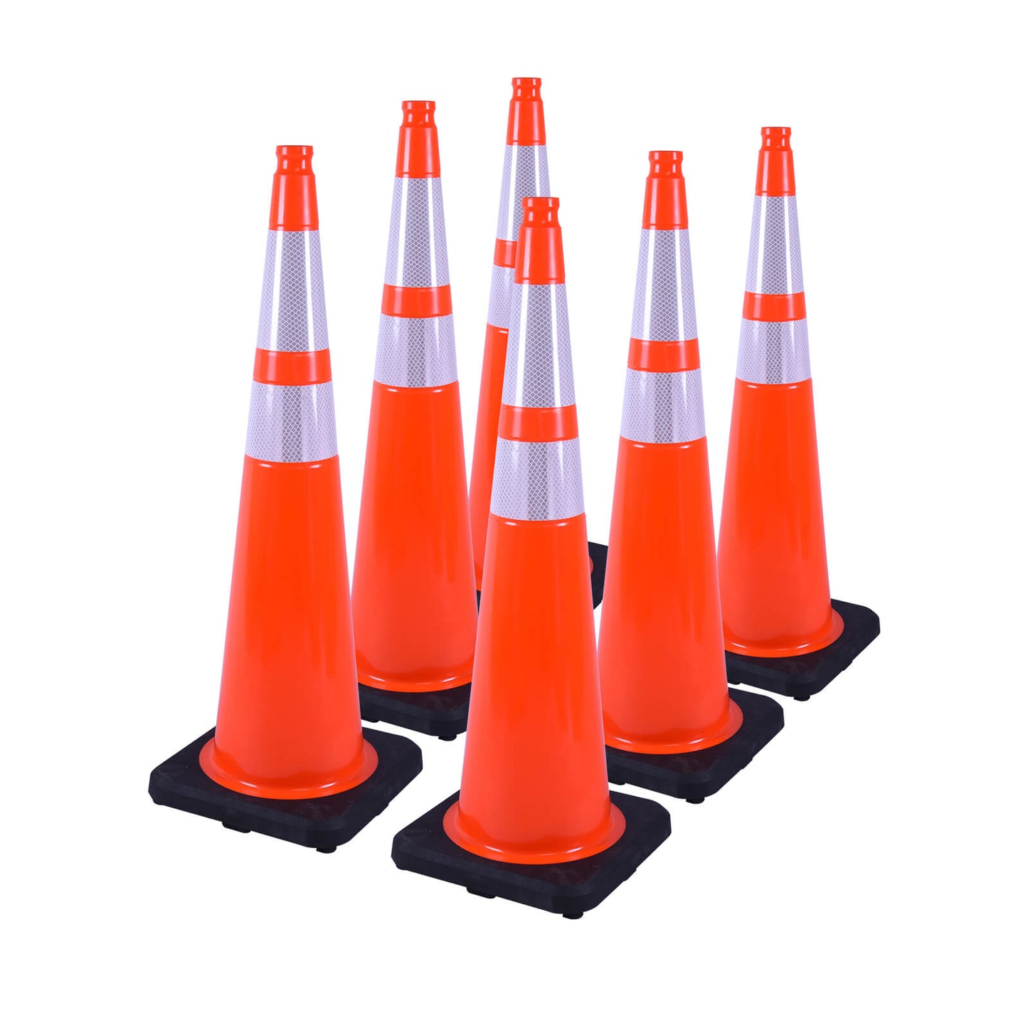 Lightweight Black Base Economy Traffic Cones