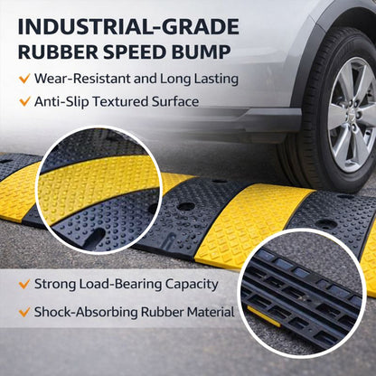 3 ft Heavy-Duty Rubber Speed Bump Set