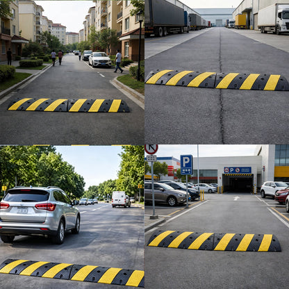 3 ft Heavy-Duty Rubber Speed Bump Set