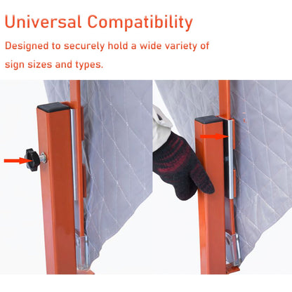 Portable Roll-Up Sign Stand with TPU Spring System