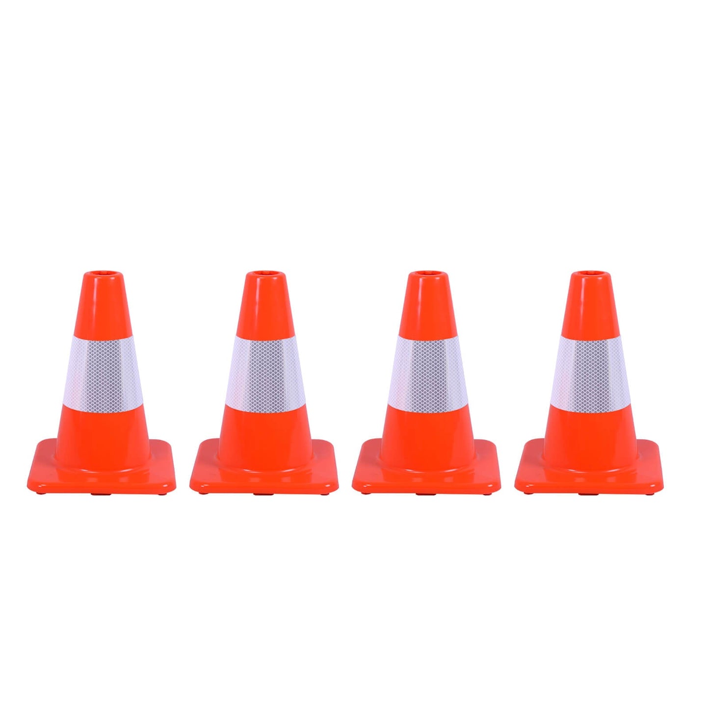 Flexible PVC Traffic Cones with Reflective Collars