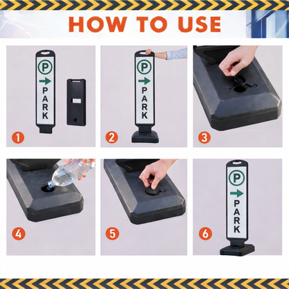 2-Pack 110 cm Double-Sided Reflective Parking Signs