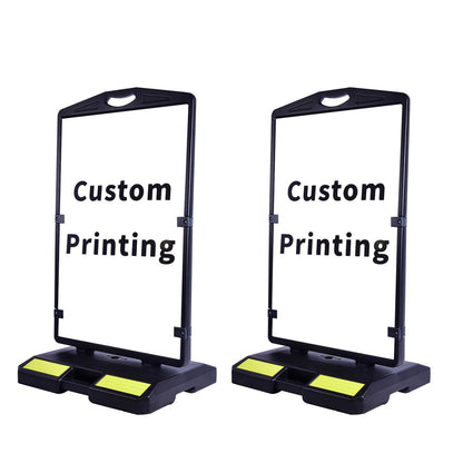 Wind-Resistant Sign Board with Water Filled Base