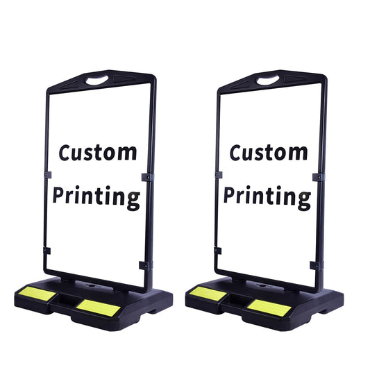 Wind-Resistant Sign Board with Water Filled Base