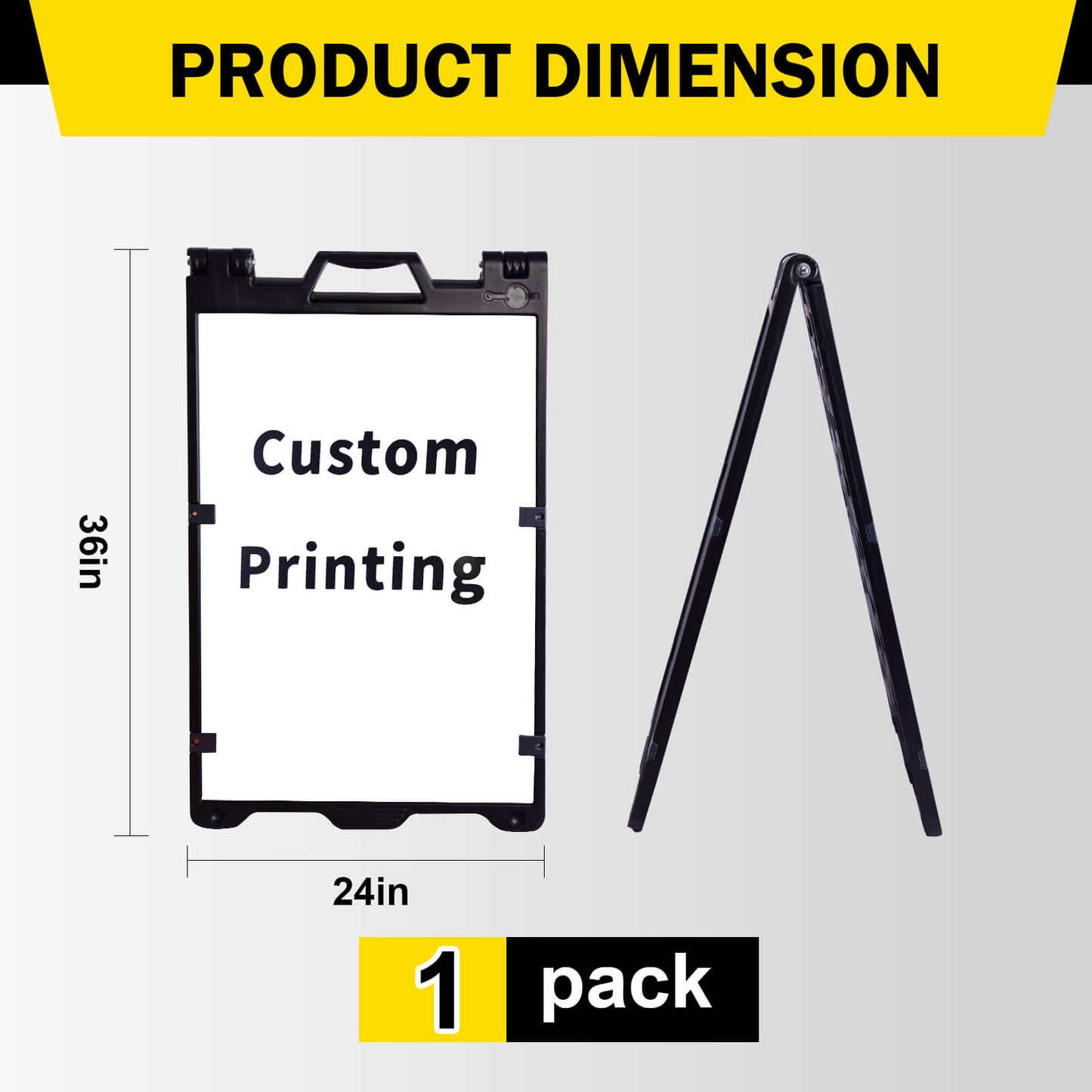 A-Frame Sidewalk Sign Board, Double-Sided Poster Stand