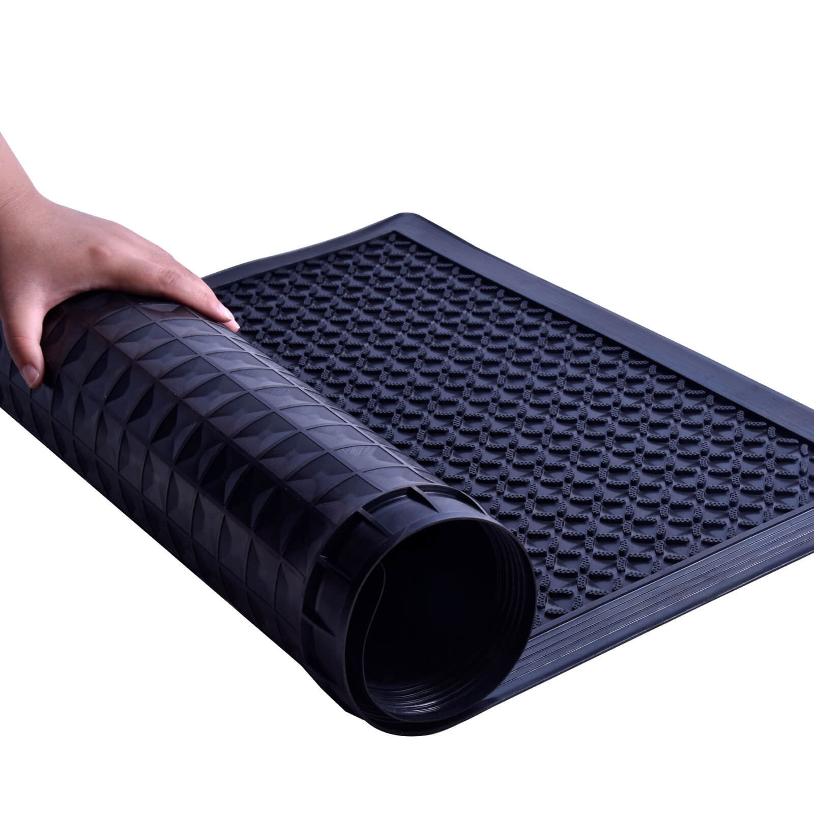 Rubber Scraper Mat - top-down view