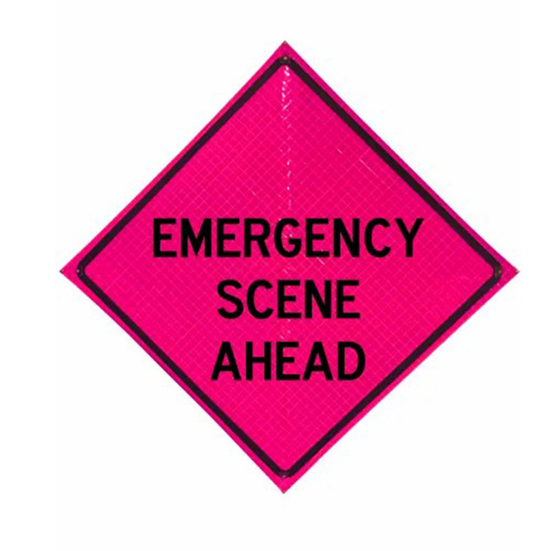 48 in Reflective Pink Vinyl Roll-Up Sign