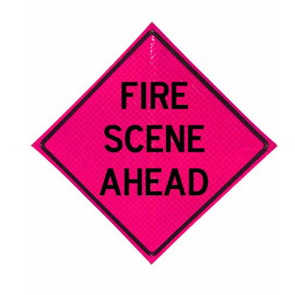48 in Reflective Pink Vinyl Roll-Up Sign