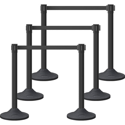 Plastic Retractable Stanchion with 300 cm Black Belt