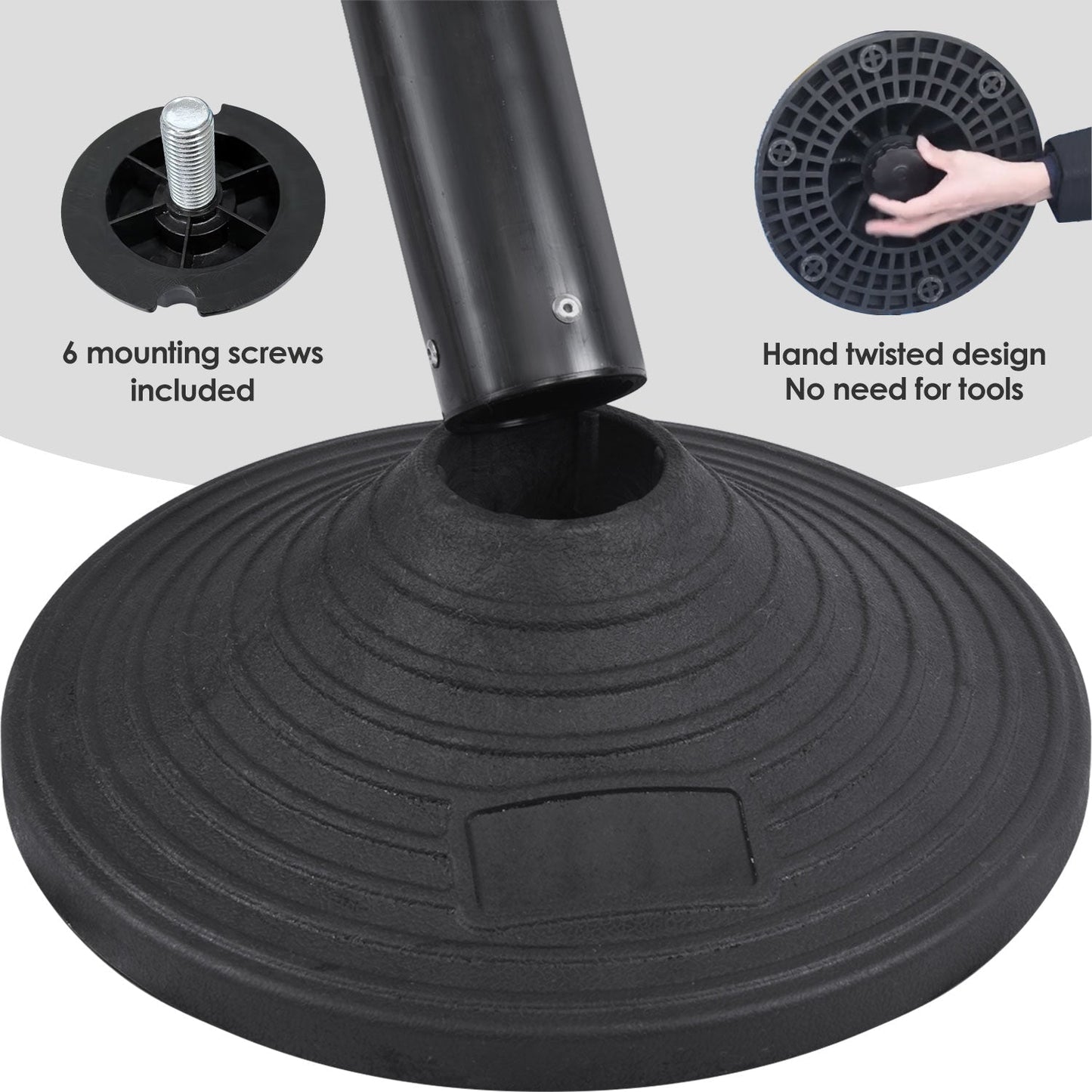 Plastic Retractable Stanchion with 300 cm Black Belt