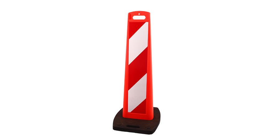 Collapsible & Stackable Flexible Delineator Panel with SpringBack Chevron Design for Traffic Safety