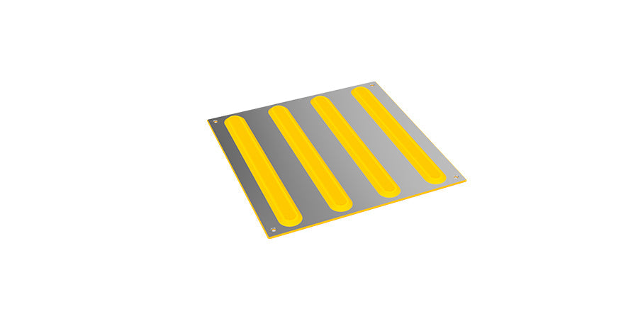 Raised Line Tactile Ground Indicator — Aluminum Tile & Paving Brick