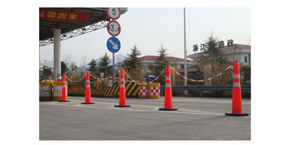 Retractable Top Chain Lock Traffic Post for Parking & Crowd Control