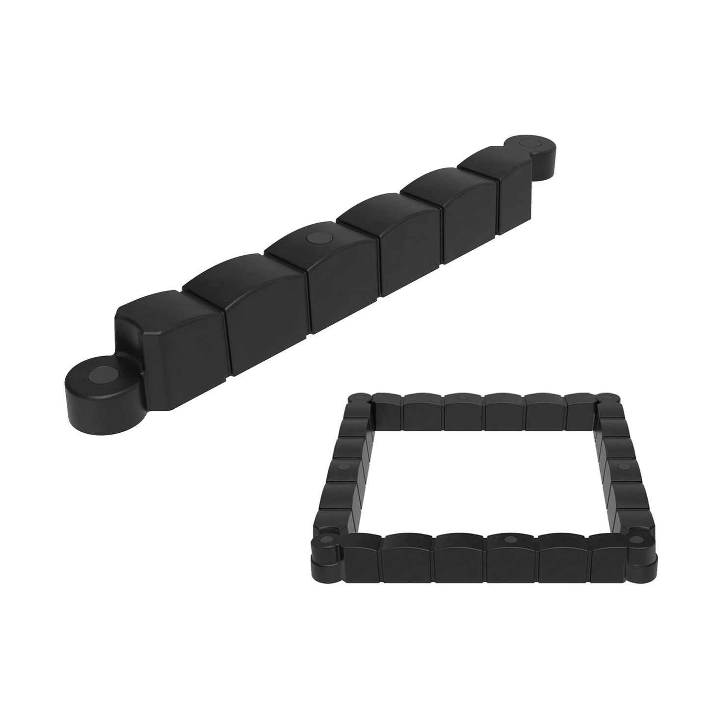 4-Pack Rubber Landscape Edging — Keep Sand in Place, Kids Play Safe