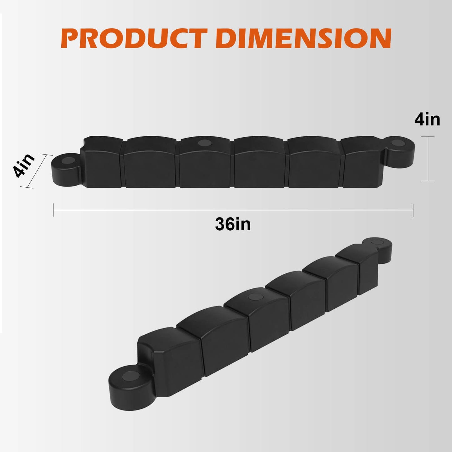 4-Pack Rubber Landscape Edging — Keep Sand in Place, Kids Play Safe