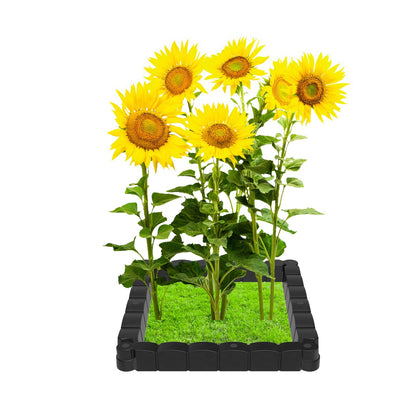 4-Pack Rubber Landscape Edging — Keep Sand in Place, Kids Play Safe