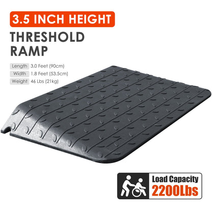 Rubber Doorway Threshold Ramp, 3-10 cm Height