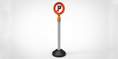 Temporary No Parking Sign – Cone or Standalone for Traffic Control & Parking Safety