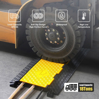 2/3/5-Channel Rubber Cable Protector Ramp