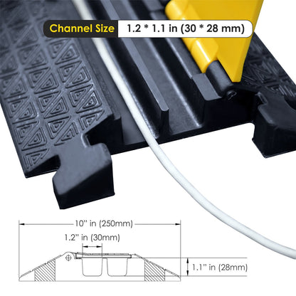 2/3/5-Channel Rubber Cable Protector Ramp