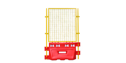 Water Filled Barrier with Mesh Fence