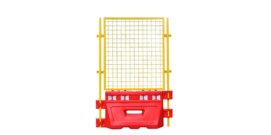 Water Filled Barrier with Mesh Fence