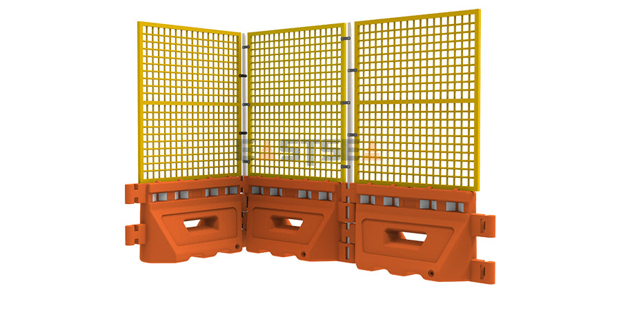 Water Filled Barrier with Mesh Fence-5