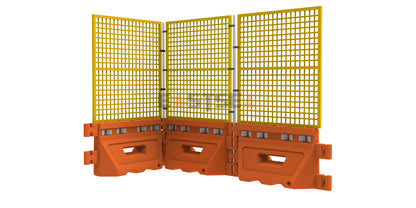 Water Filled Barrier with Mesh Fence-5